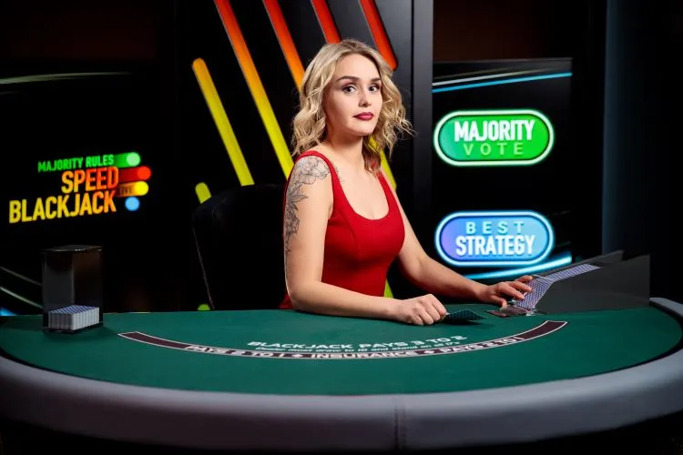 Majority Rules Speed Blackjack Live met echte dealer